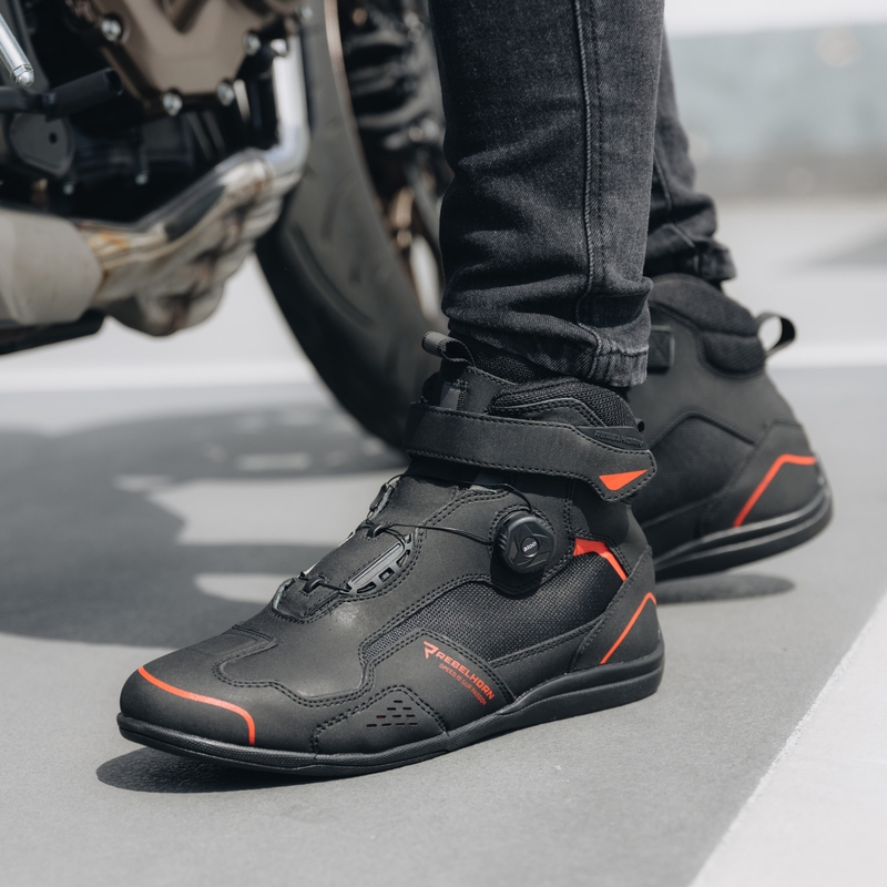 Rebelhorn Spark II Motorradstiefel schwarz-rot - 2. Wahl - II. Qualität