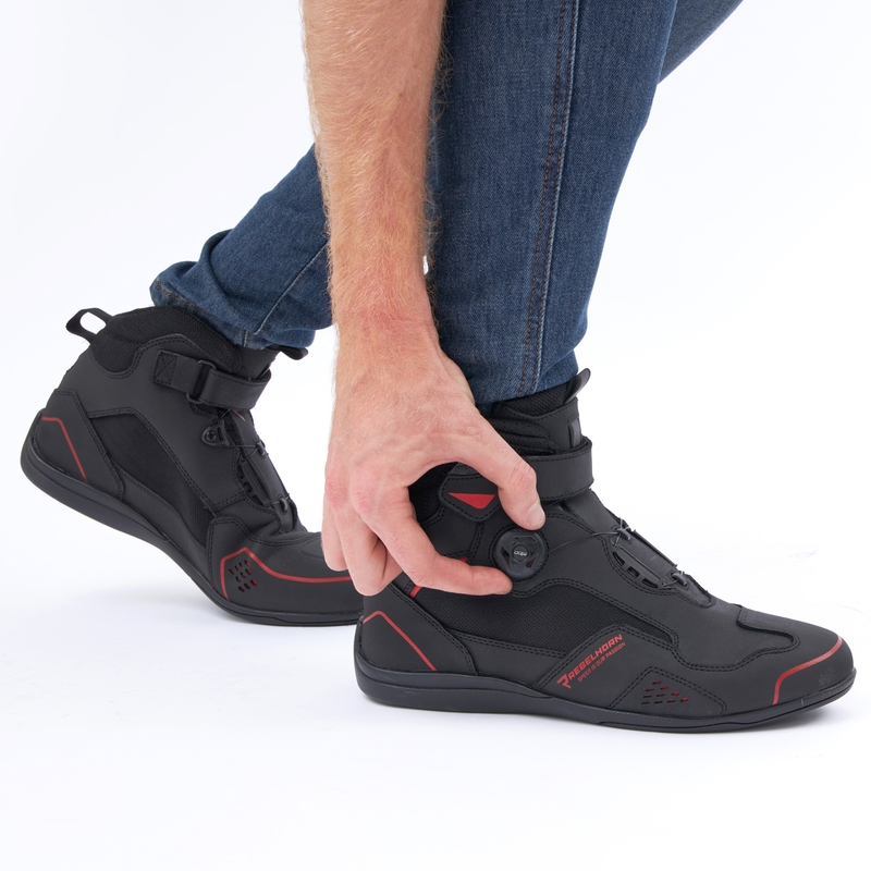 Rebelhorn Spark II Motorradstiefel schwarz-rot - 2. Wahl - II. Qualität