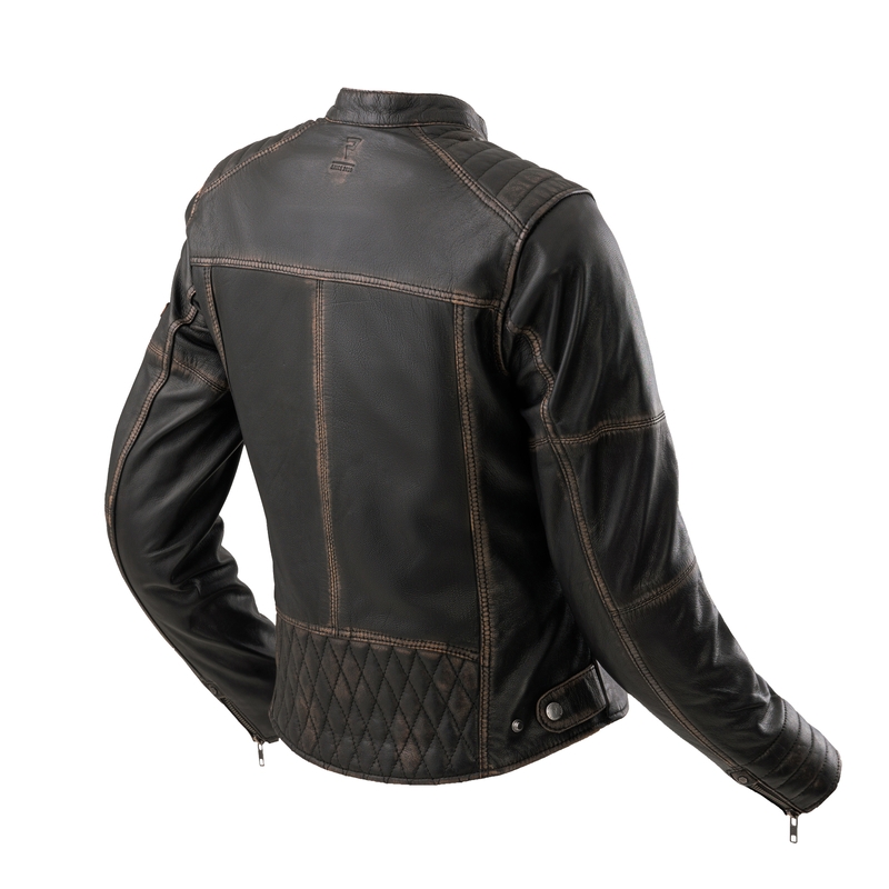 Rebelhorn Hunter II Leder-Motorradjacke für Damen, braun – 2. Wahl - II. Qualität