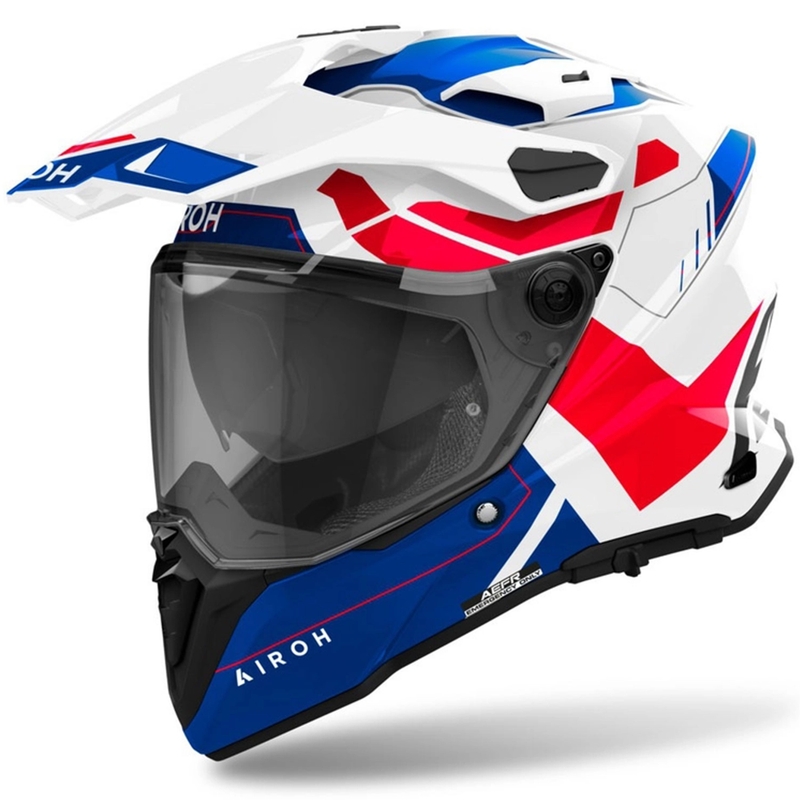 Endurohelm Airoh Commander 2 Reveal glänzend blau-rot
