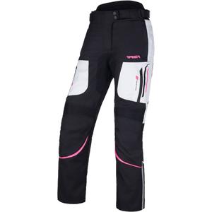 RSA Wasp Motorradhose für Frauen in Schwarz, Rosa und Weiß