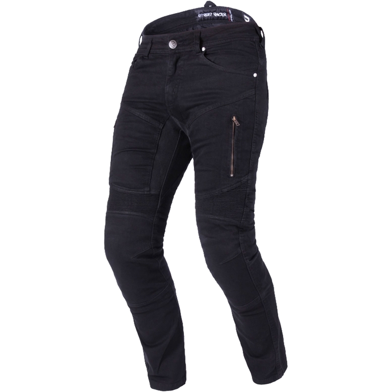 Street Racer Stretch II CE Cropped Motorradjeans Schwarz