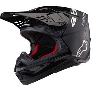 Motocross-Helm Alpinestars Supertech S-M10 Flood Schwarz-Dunkelgrau