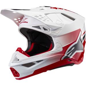 Alpinestars Supertech S-M10 Unite Motocrosshelm rot-weiß