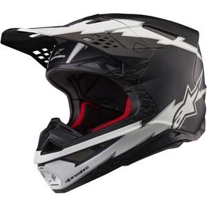 Motocross-Helm Alpinestars Supertech S-M10 Ampress mattschwarz-weiß