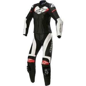 Alpinestars STELLA GP PLUS 2 Zweiteiliger Leder-Motorradanzug für Damen Schwarz-Weiß-Rot