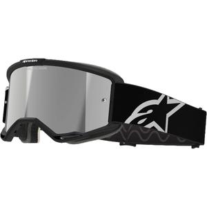 Alpinestars Vision 5 Corp Motocross-Brille schwarz mit verspiegelten silbernen Gläsern