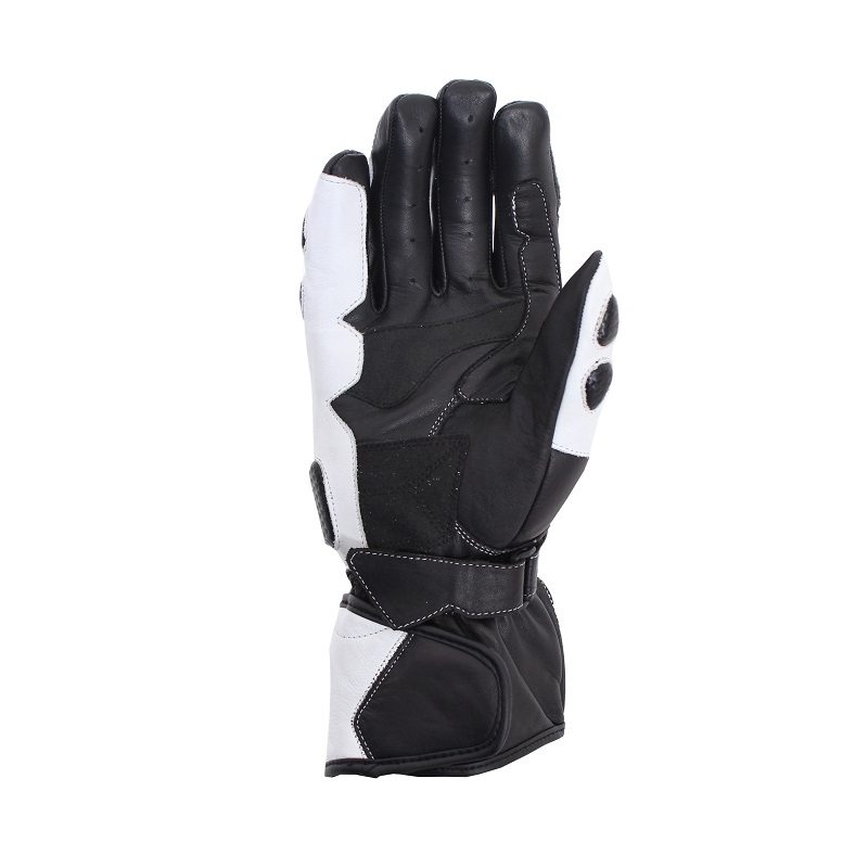 Motorradhandschuhe Tschul 212 schwarz und weiß Ausverkauf