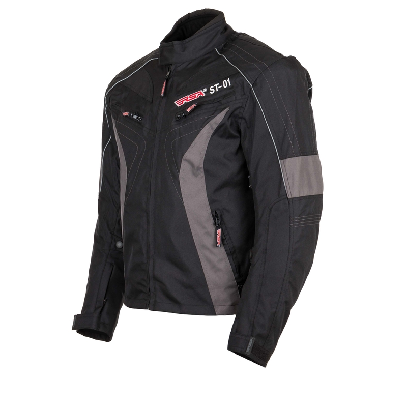 Motorradjacke RSA ST-01 schwarz-grau Ausverkauf