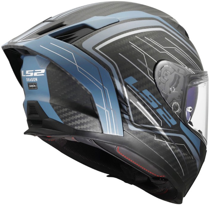 Integralhelm LS2 FF807 Dragon Subic blau-benzin