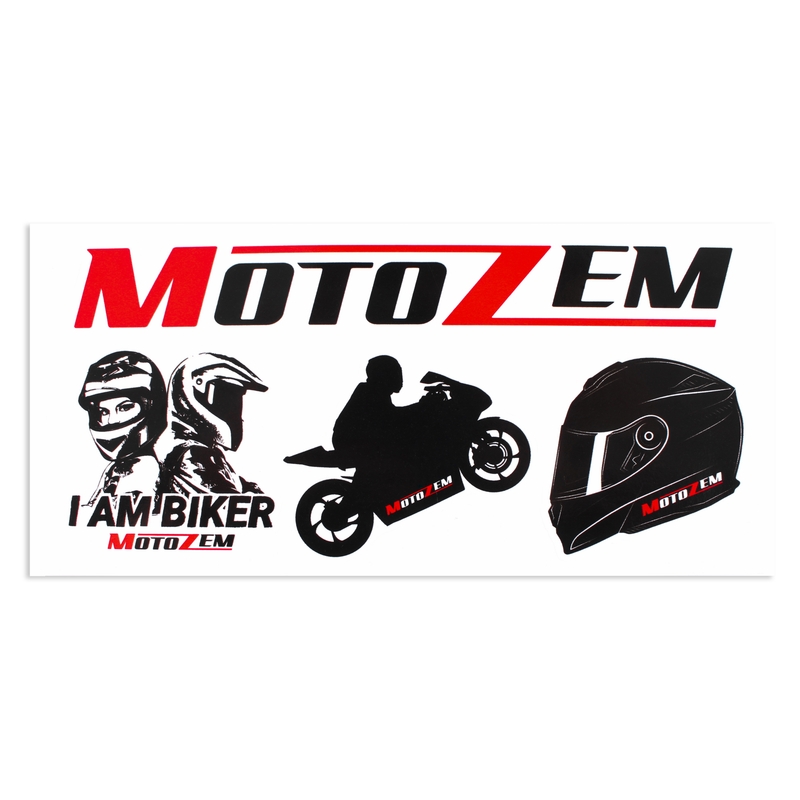 MotoZem Straße Aufkleber Set