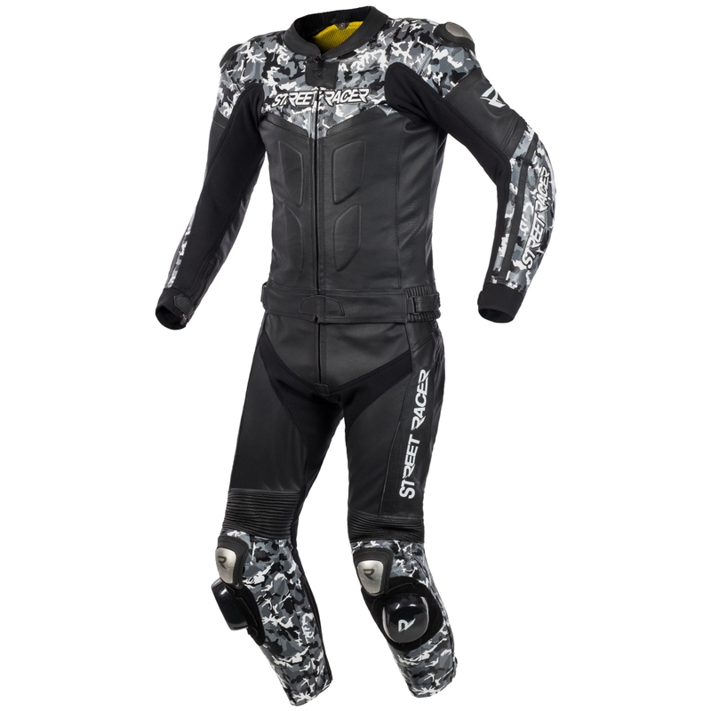 Men's Street Racer Pattern Jacke Schwarz-Grau Ausverkauf