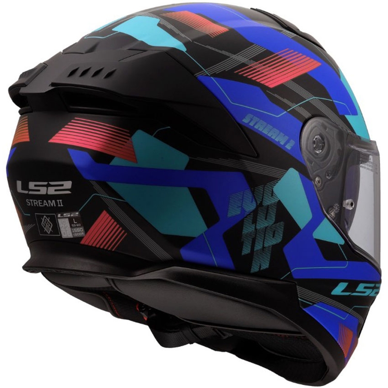 Integralhelm LS2 FF808 Stream II Mika, matt schwarz-blau