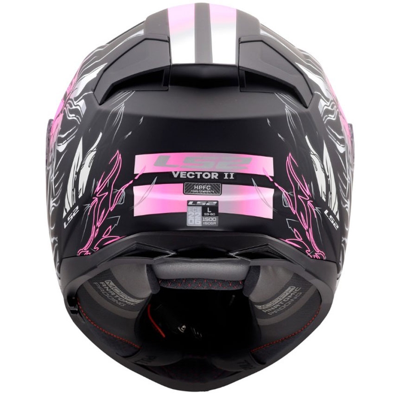 Integralhelm LS2 FF811 Vector II Darflo matt schwarz-rosa