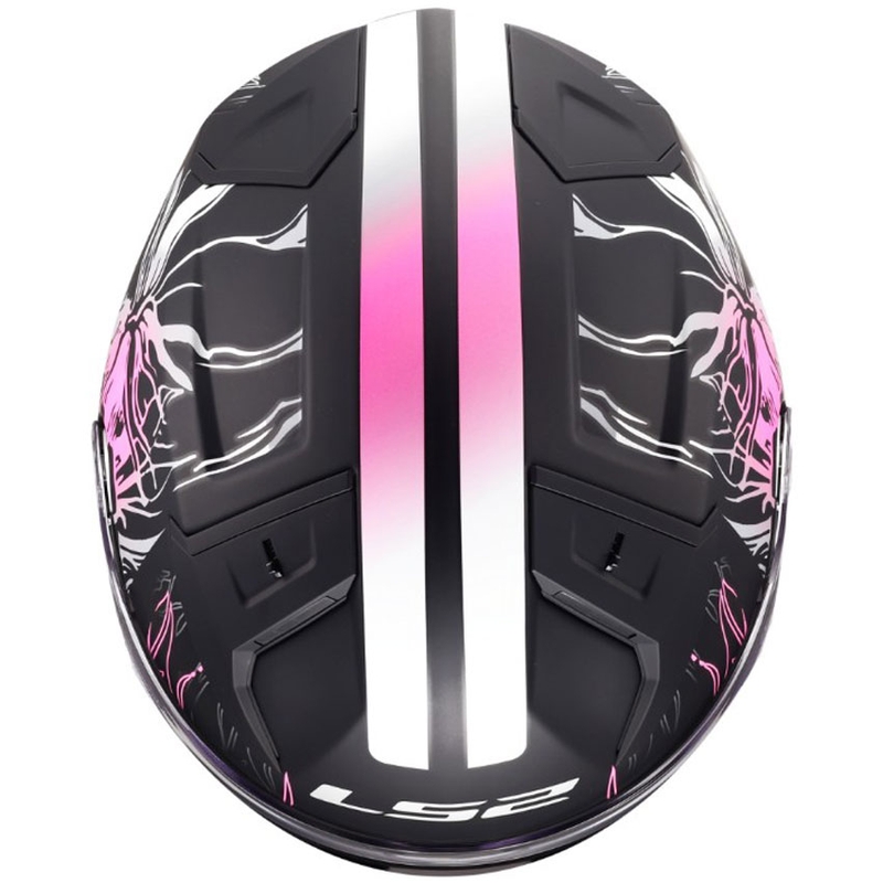 Integralhelm LS2 FF811 Vector II Darflo matt schwarz-rosa