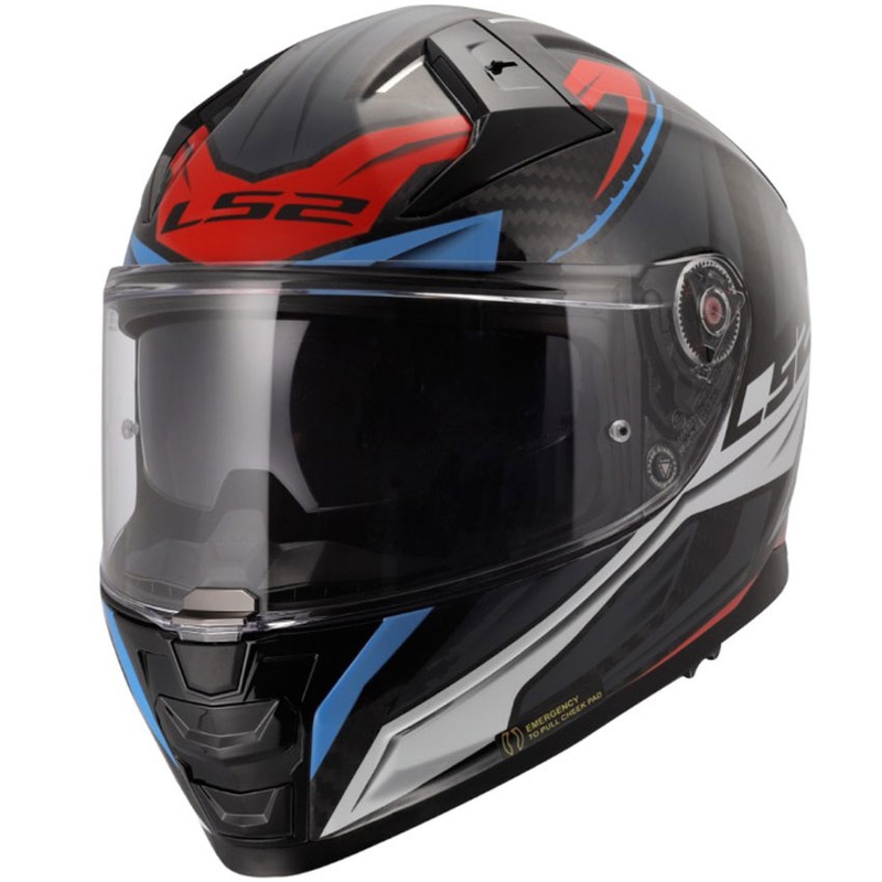 Integralhelm LS2 FF811 Vector II C Savage weiß-blau-rot