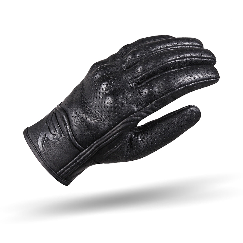 Street Racer Striker Motorradhandschuhe Schwarz Perforiert