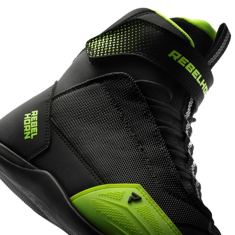 Rebelhorn Swift Motorradstiefel schwarz-fluoreszierend gelb