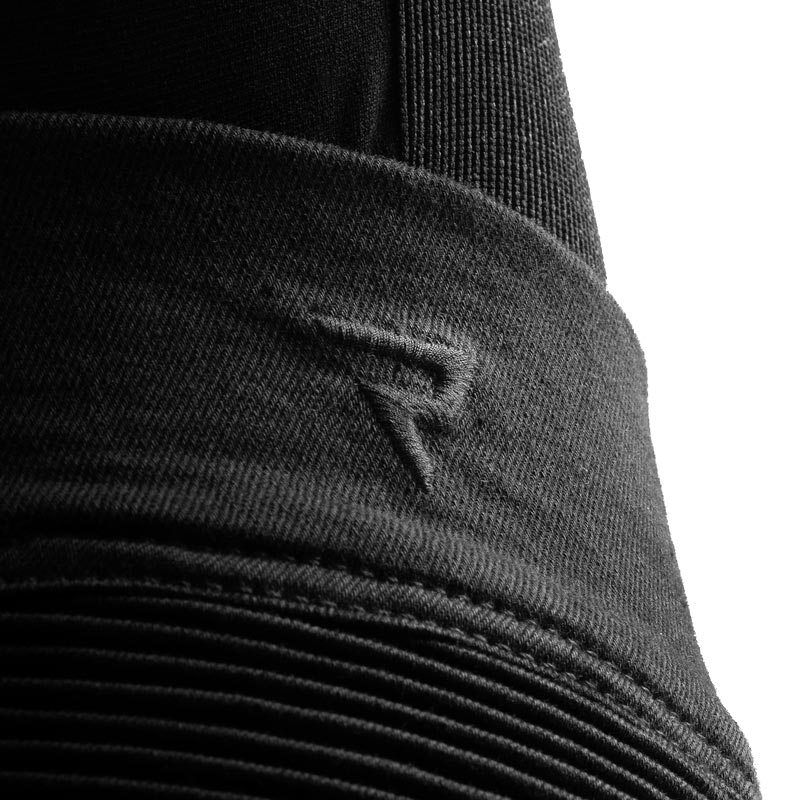 Schwarze, knöchellange Motorradleggings für Damen von Rebelhorn Chica