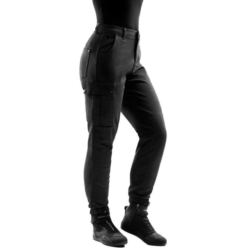 Rebelhorn Faster Damen-Motorradjeans, schwarz