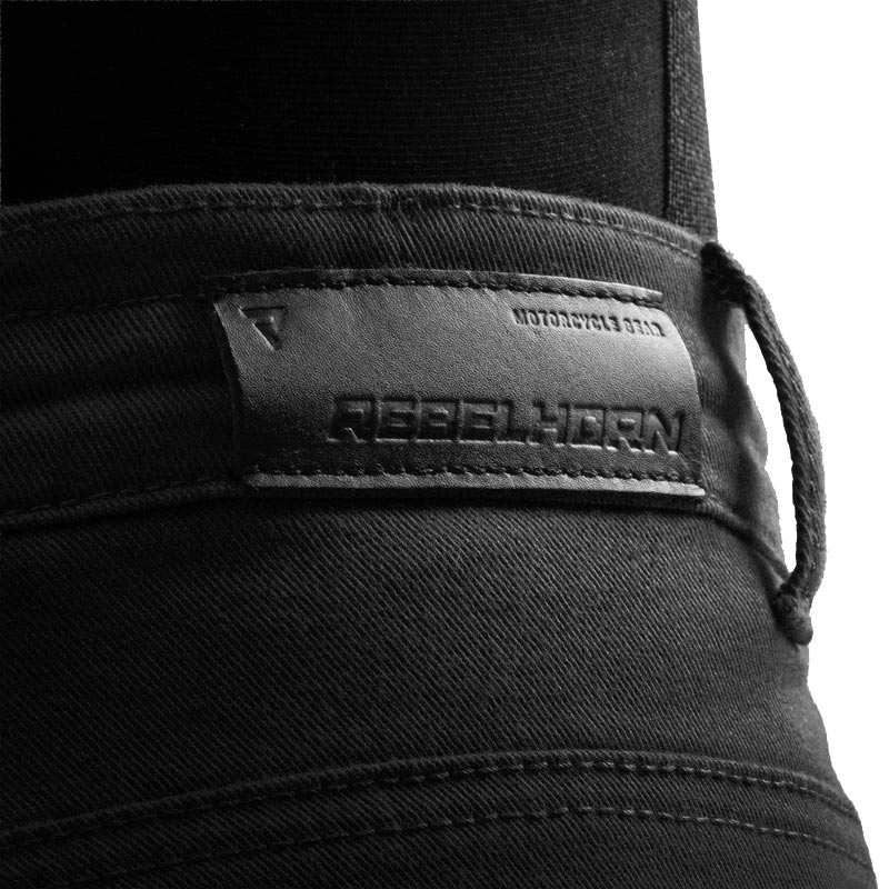Rebelhorn Faster Damen-Motorradjeans, knöchellang, schwarz