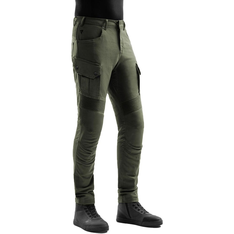 Rebelhorn Faster Cropped Motorcycle Jeans grün