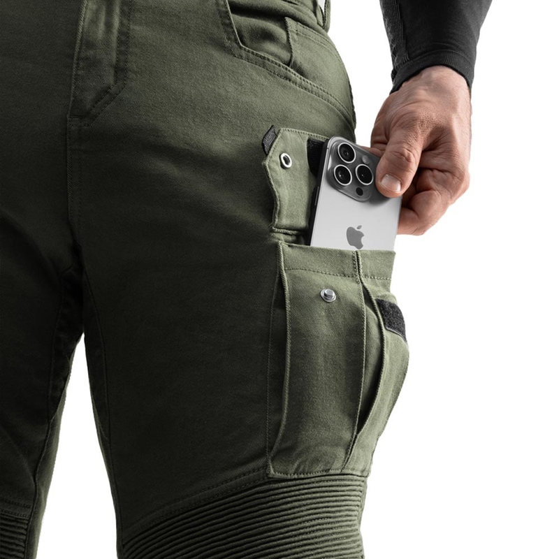 Rebelhorn Faster Cropped Motorcycle Jeans grün