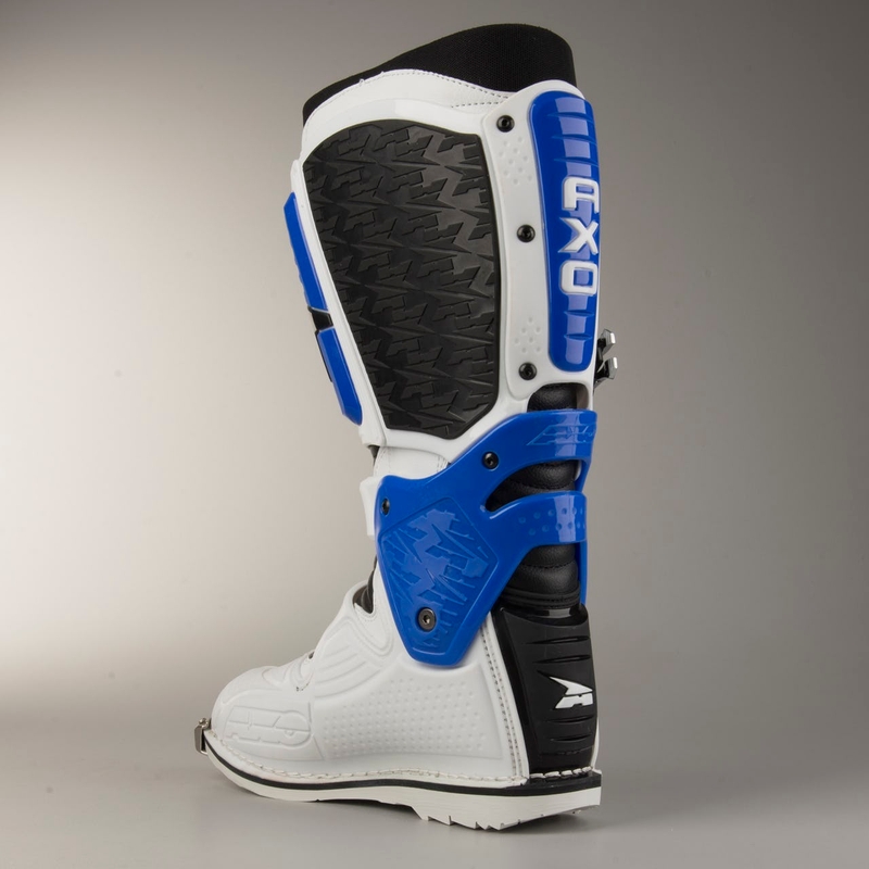 Motorradstiefel AXO A2 weiß-blau Ausverkauf