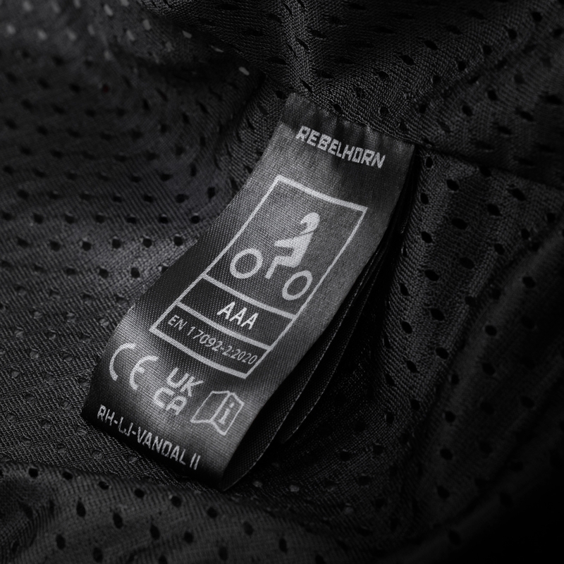Rebelhorn Vandal 2 Leder-Motorradjacke, schwarz-grau-fluoreszierend gelb