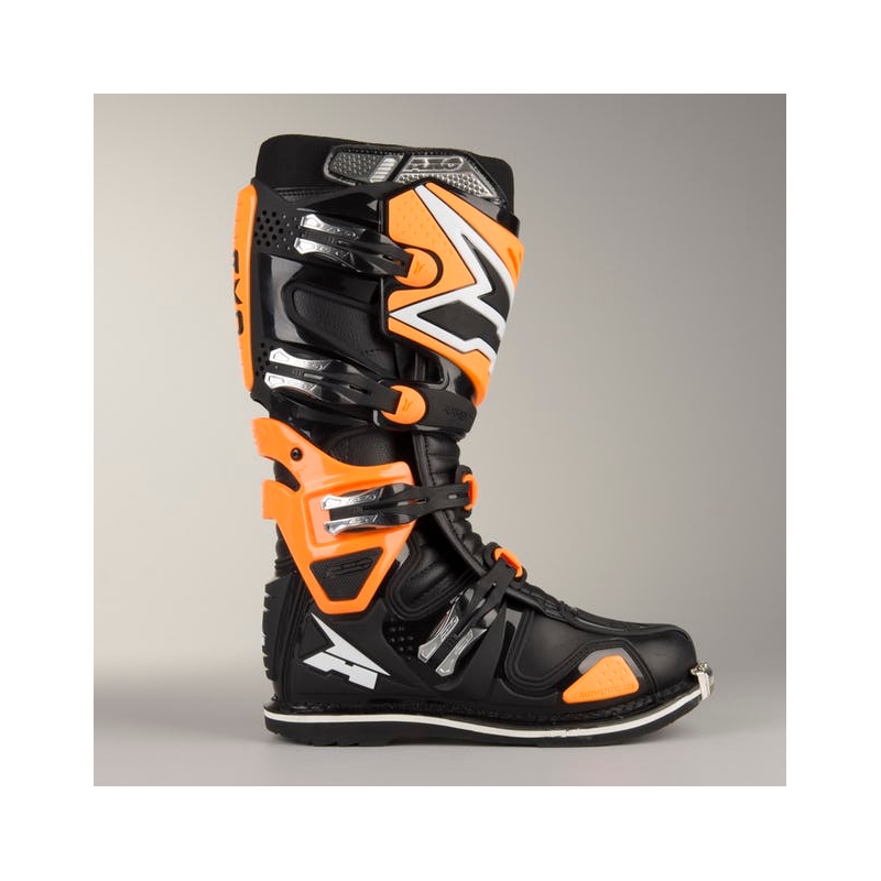 Motorradstiefel AXO A2 schwarz-fluo orange Ausverkauf