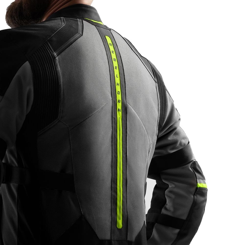 Rebelhorn Scandal 3 Motorradjacke schwarz-grau-fluoreszierend gelb