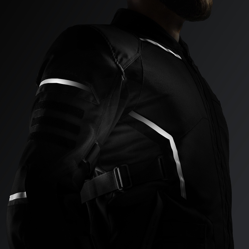 Rebelhorn Scandal 3 Motorradjacke schwarz-grau-fluoreszierend gelb