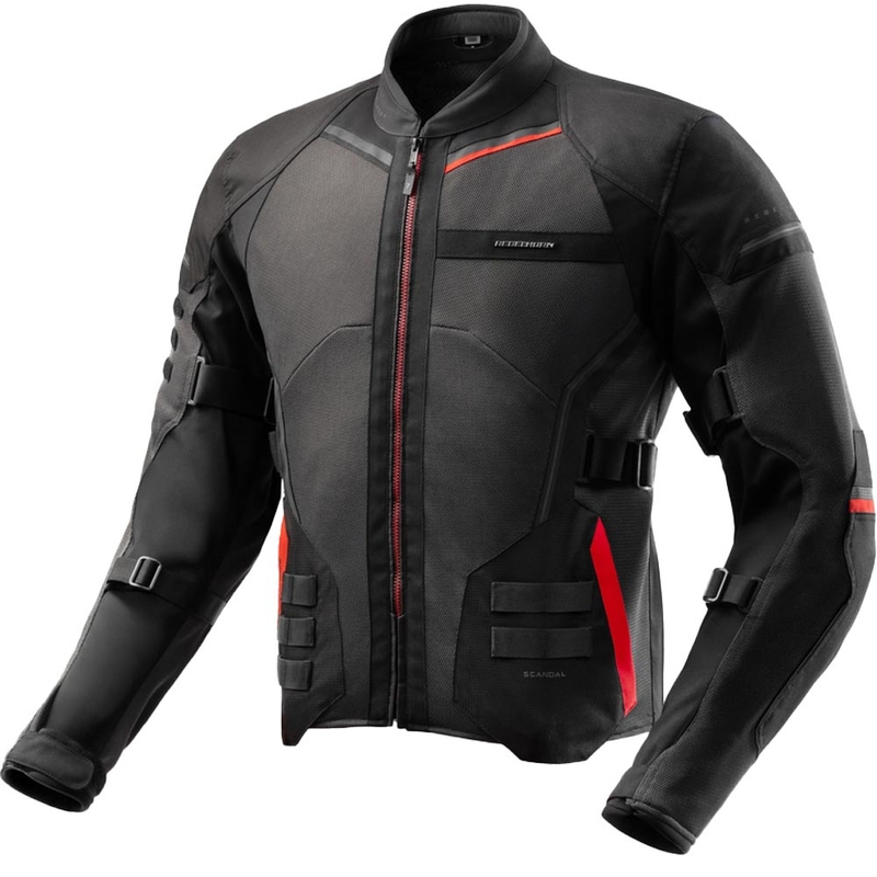 Rebelhorn Scandal 3 Motorradjacke, dunkelgrau-schwarz-rot