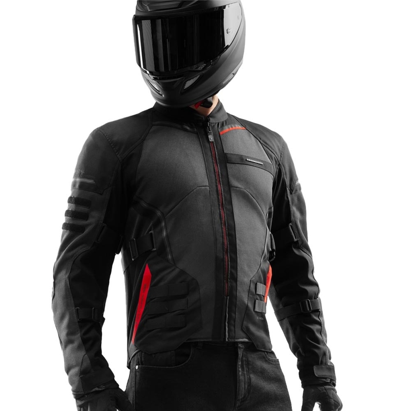 Rebelhorn Scandal 3 Motorradjacke, dunkelgrau-schwarz-rot