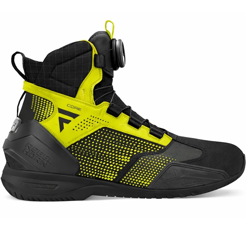 Rebelhorn Core Motorradstiefel schwarz-fluoreszierend gelb