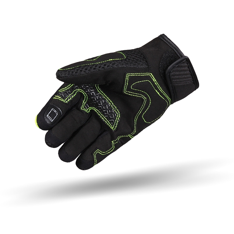 Motorradhandschuhe Street Racer Stunt Schwarz-Fluo Gelb
