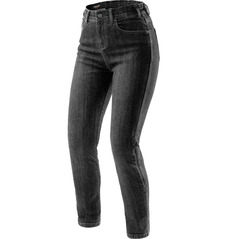 Rebelhorn Classic Monolayer Damen-Motorradjeans, gewaschenes Schwarz