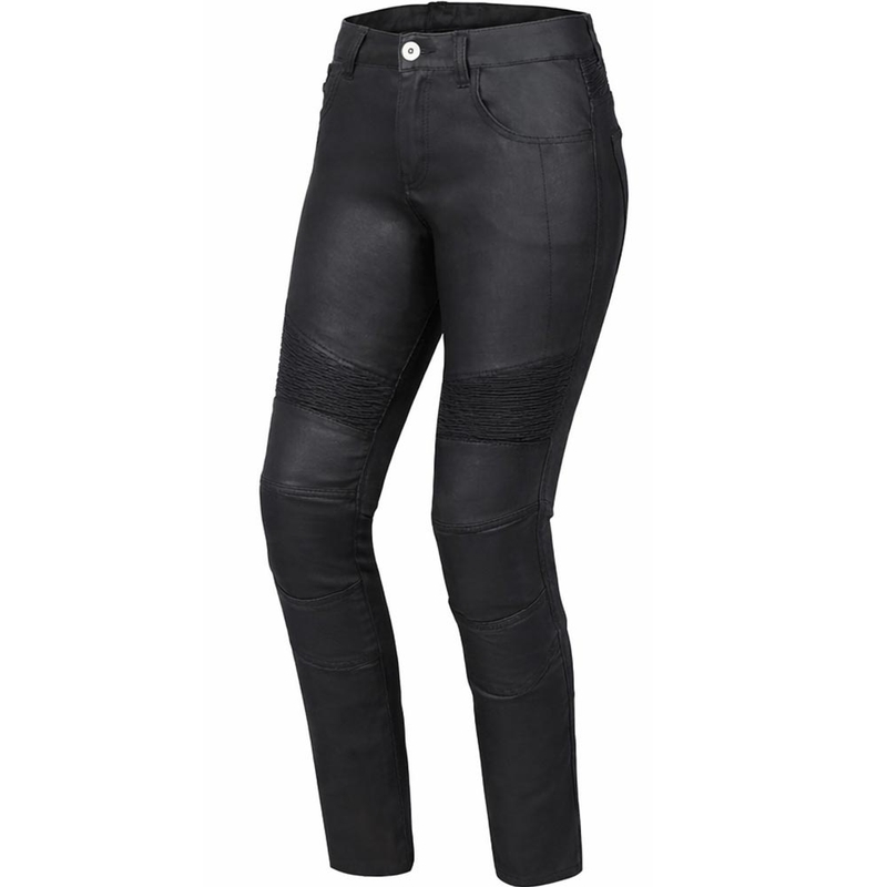 Rebelhorn Roxy schwarze, verkürzte Motorradjeans für Damen