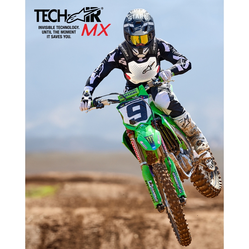 Alpinestars TECH-AIR®MX Plasma-Airbagweste, weiß-schwarz-rot