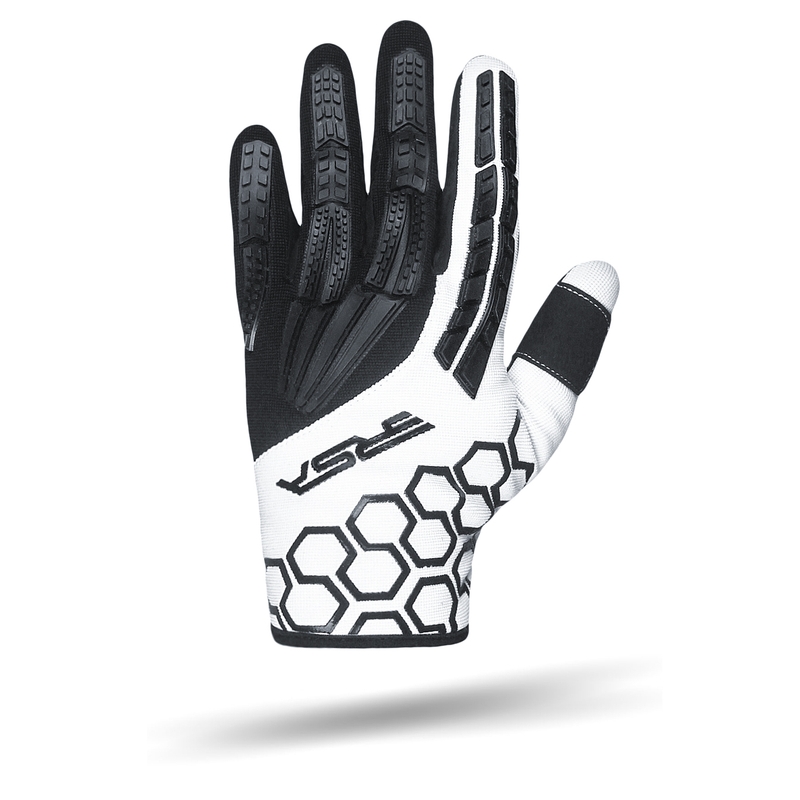 Motorradhandschuhe RSA MX EVO schwarz und weiß