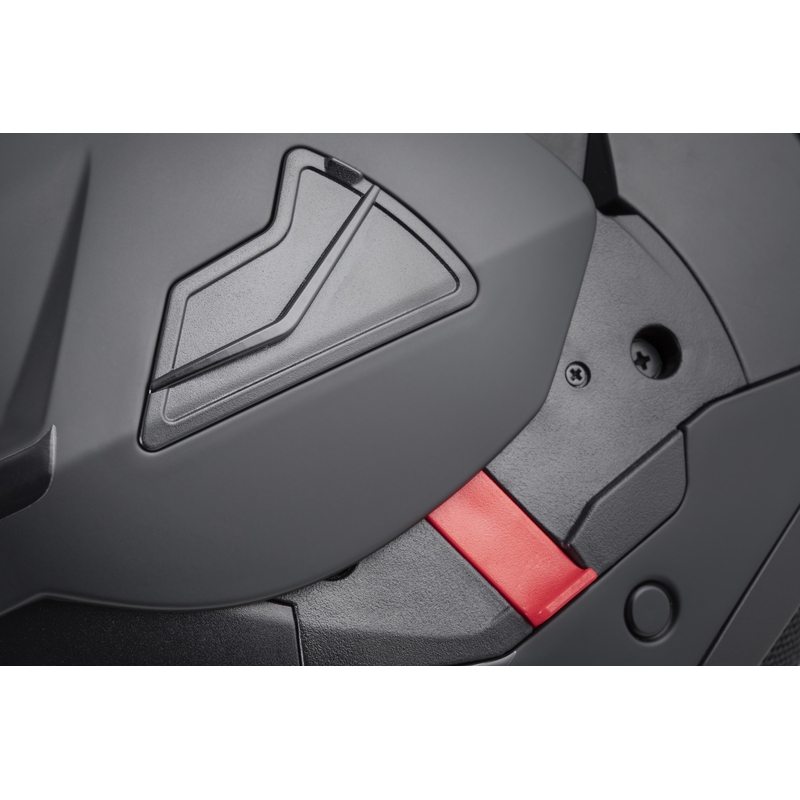 Cassida MultiFlip Korp Klapphelm für Motorräder, matt schwarz-rot-grau