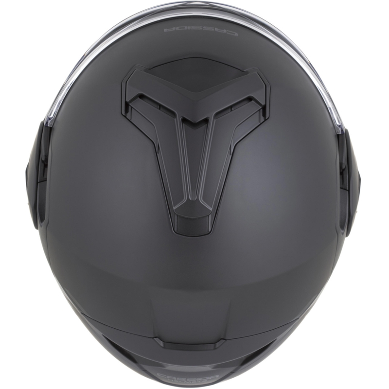 Cassida MultiFlip Solid Blackout Klapphelm für Motorräder, matt schwarz-schwarz