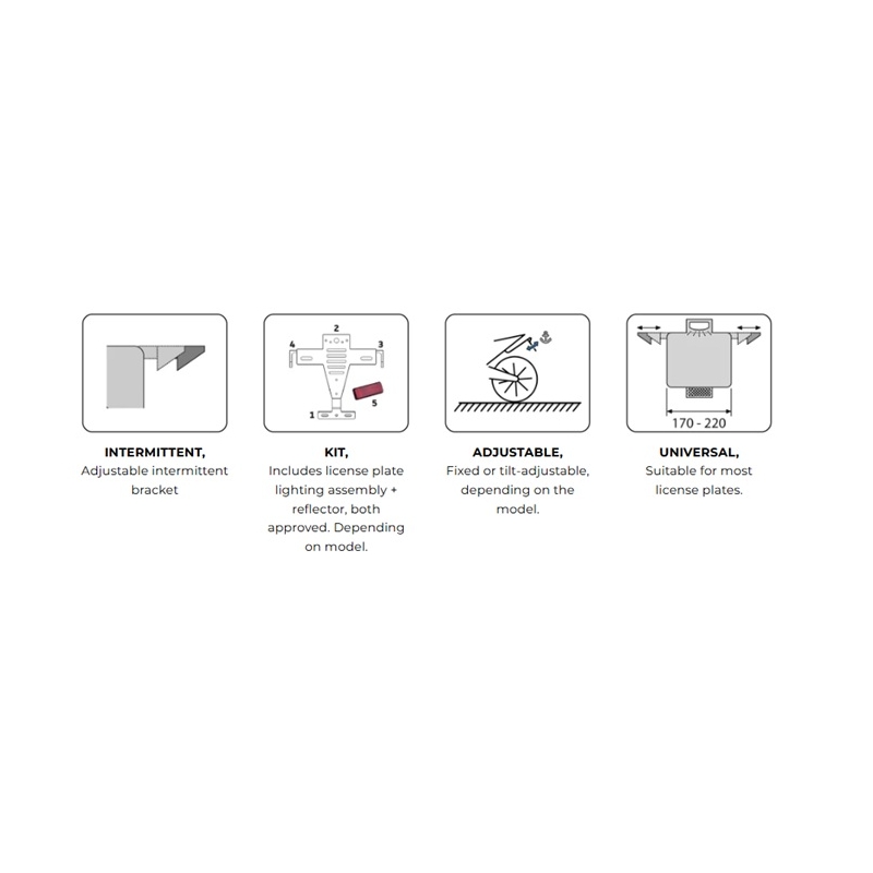 Adjustable license support PUIG schwarz