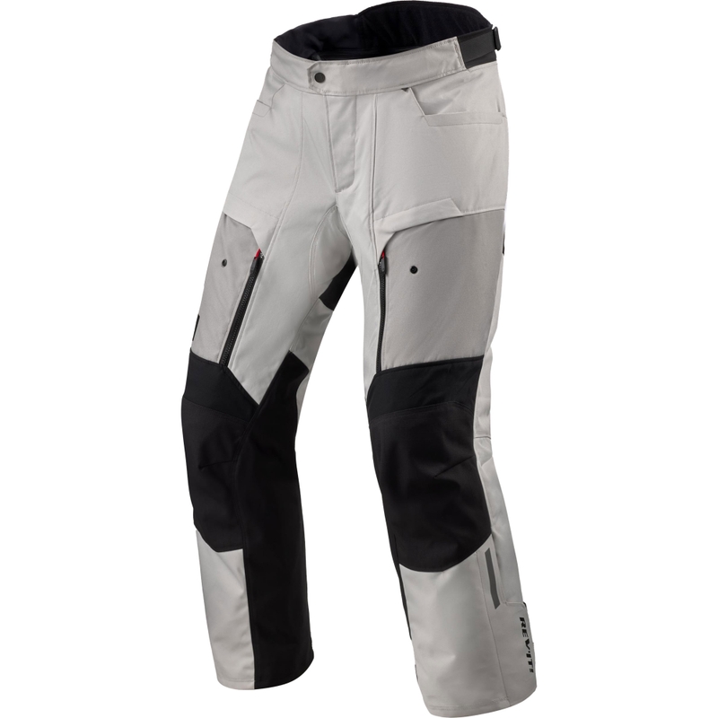 Revit Outback 5 H2O Kurze Motorradhose Silber-Schwarz