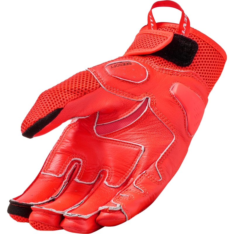Revit Ritmo Fluo Motorradhandschuhe rot-schwarz