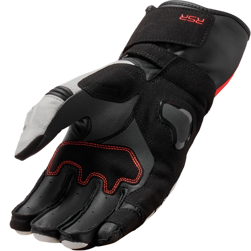 Revit RSR 5 Motorradhandschuhe weiß-fluoreszierend rot