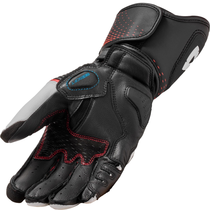 Damen-Motorradhandschuhe Revit Xena 4 weiß-fluoreszierend rot