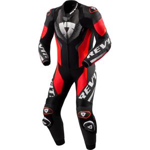 Revit One Piece Hyperspeed 3 Motorradanzug Schwarz-Fluoreszierendes Rot