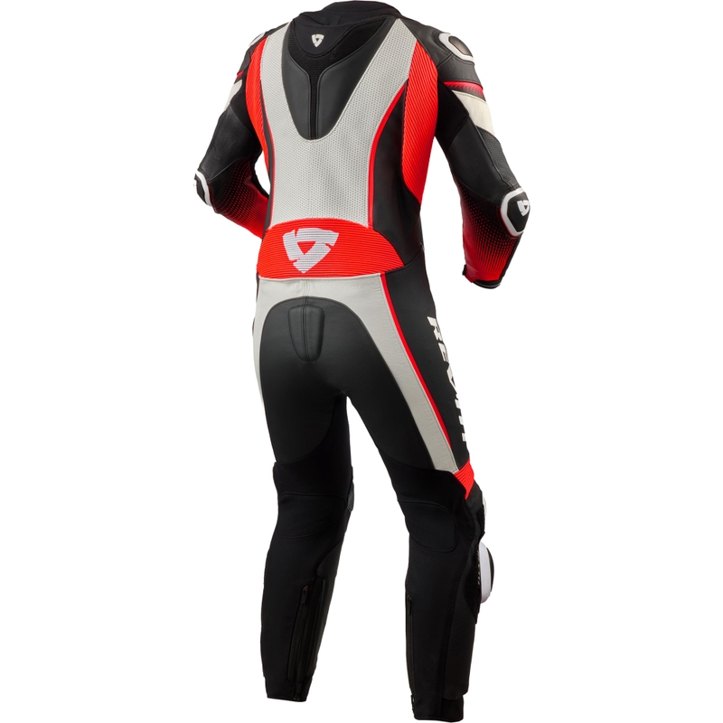 Revit Xena 4 Damen-Motorradkombi weiß-fluoreszierend rot