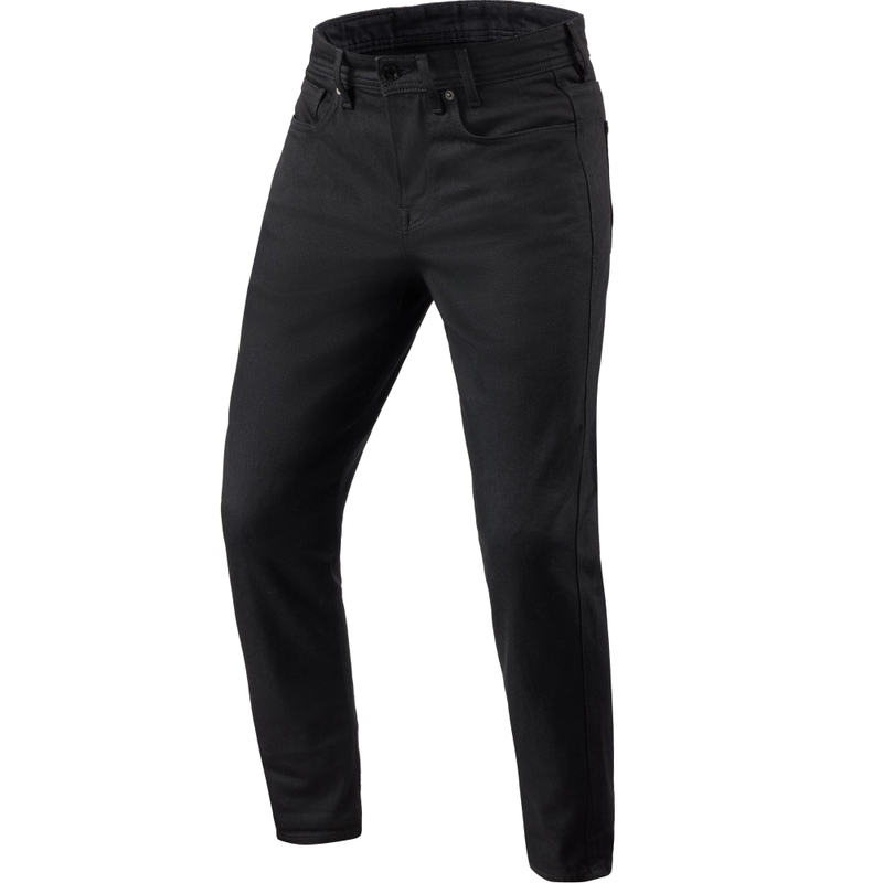Revit Keegan Tapered Extra Cropped Motorcycle Jeans Schwarz